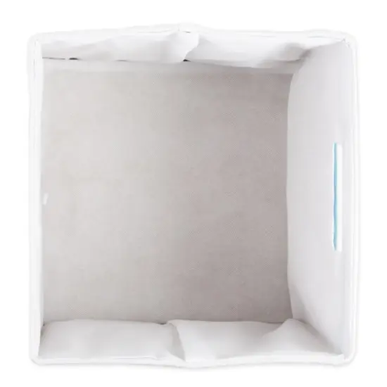 DII&reg; 11" Polyester Stripes Storage Cube Storm Blue {4}