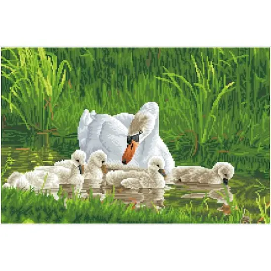 Diamond Dotz&reg; Mother Swan & Signets Diamond Painting Kit {3}