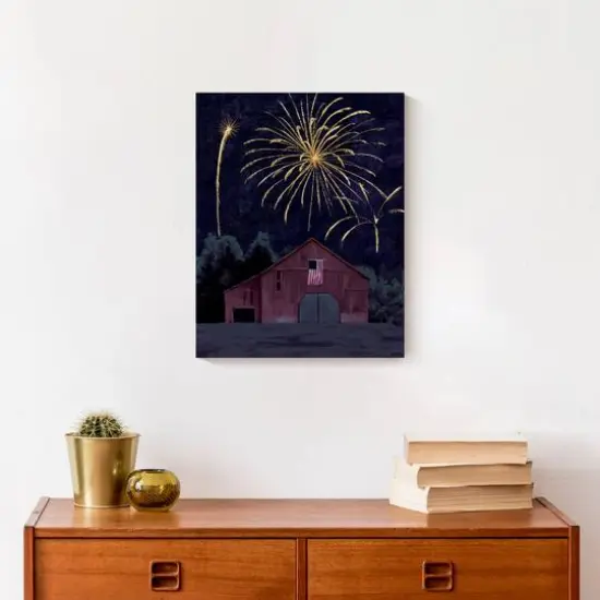 Farm Fireworks Canvas Wall Art {5}