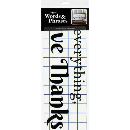 Leisure Arts&reg; Vinyl Matte Black In Everything, Give Thanks Decal {4}