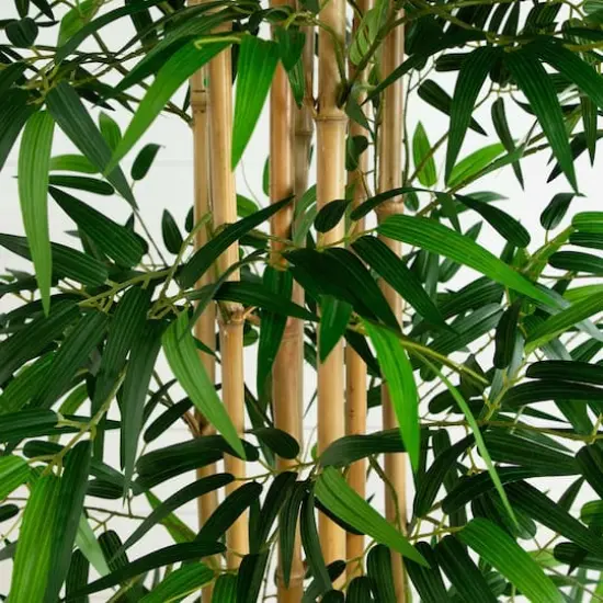 10ft. Green Artificial Bamboo Tree with Real Bamboo Trunks {4}
