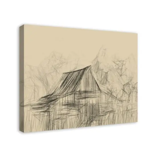 Sketch Barn Fall Canvas Wall Art {3}