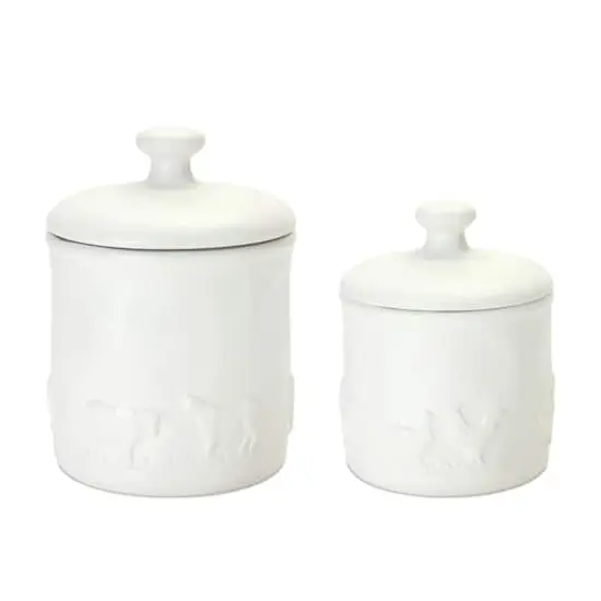 Ceramic Farm Animal Canister Set {1}