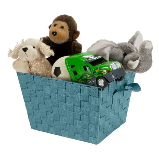 Simplify Small Woven Storage Bin Sapphire {7}