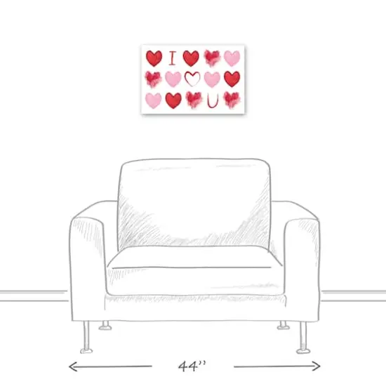 I Heart You 18" x 12" Canvas Wall Art {6}