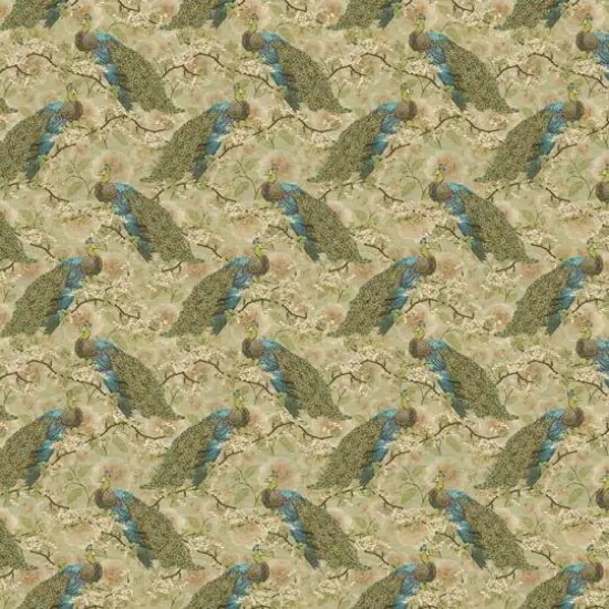 Springs Creative Multicolor Peacock Floral Cotton Fabric {1}