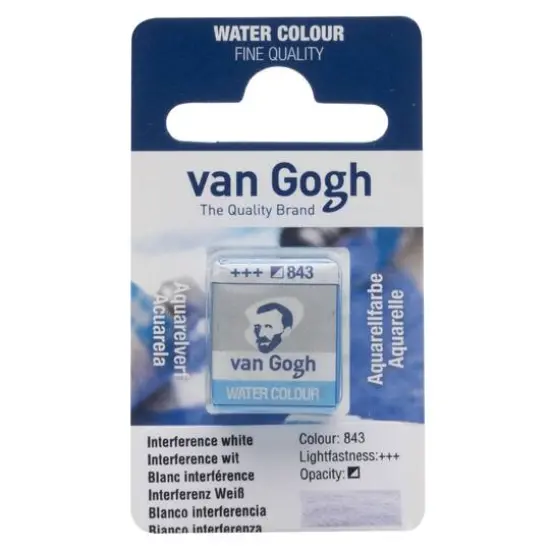 Van Gogh Watercolor Paint, Half Pan 843 Interference White {1}