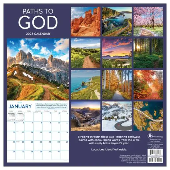 TF Publishing 2025 Paths to God Wall Calendar {3}