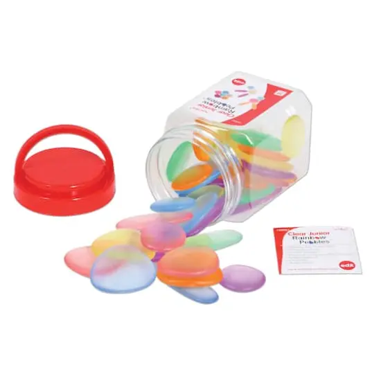 Edx Education&reg; Clear Junior Rainbow Pebbles {1}