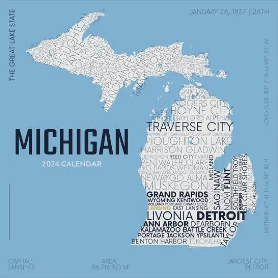 TF Publishing 2024 Home: Michigan Wall Calendar {1}
