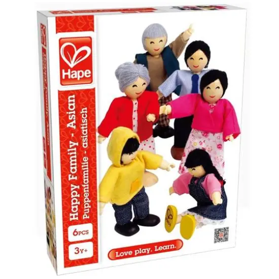 Hape Happy Family Dollhouse 6 Dolls Set {4}