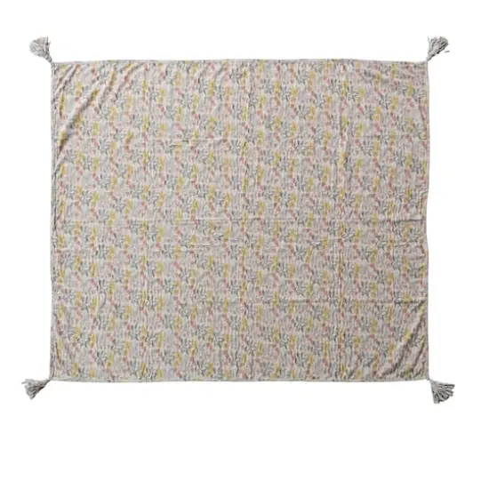 Hello Honey&reg; Multicolor Floral Cotton Chambray Throw Blanket {1}