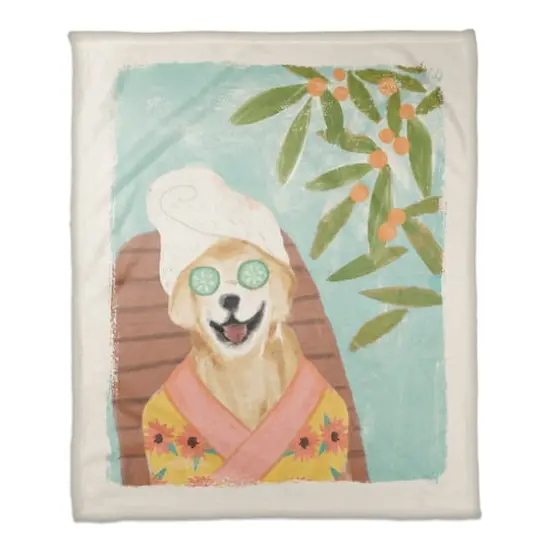 Spa Dog 50" x 60" Coral Fleece Blanket {1}