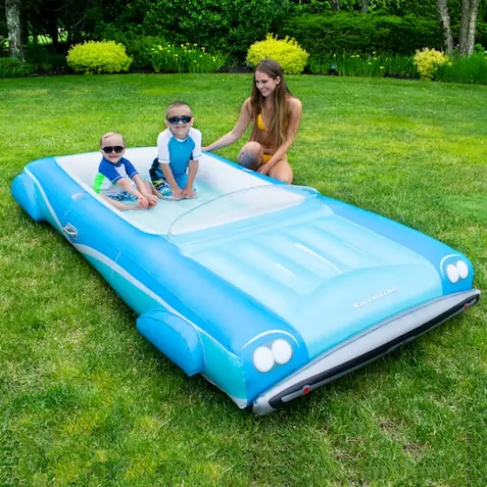 Swimline 8.75ft. Blue Classic Convertible Car Inflatable Swimming Pool Lounger Float {5}