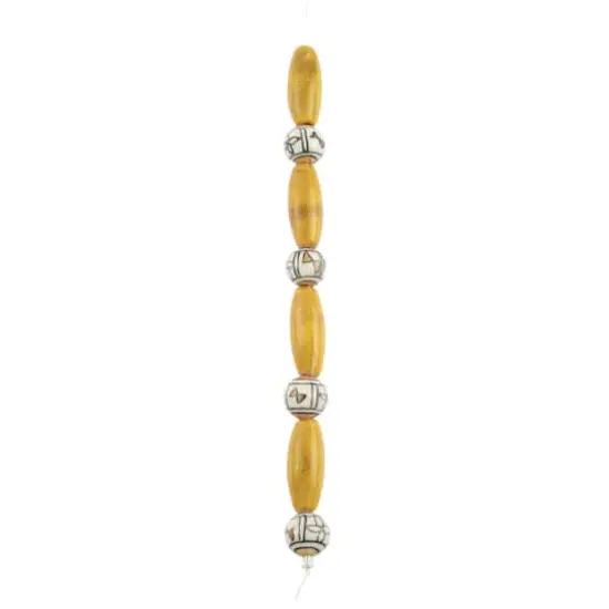 Yellow & White Ceramic Bead Mix by Bead Landing&trade; {4}