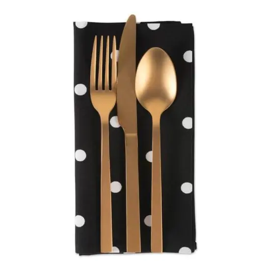 DII&reg; Polka Dot Napkins, 4ct. Black and White {5}