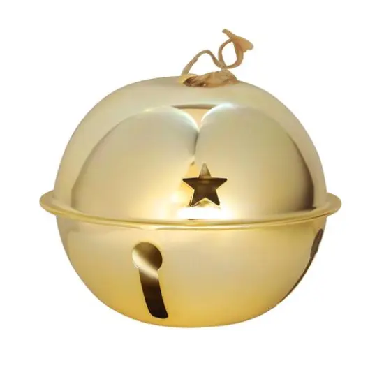 Haute Decor 4ct. 4.7" Nesting Jingle Bell Ornaments Gold {5}