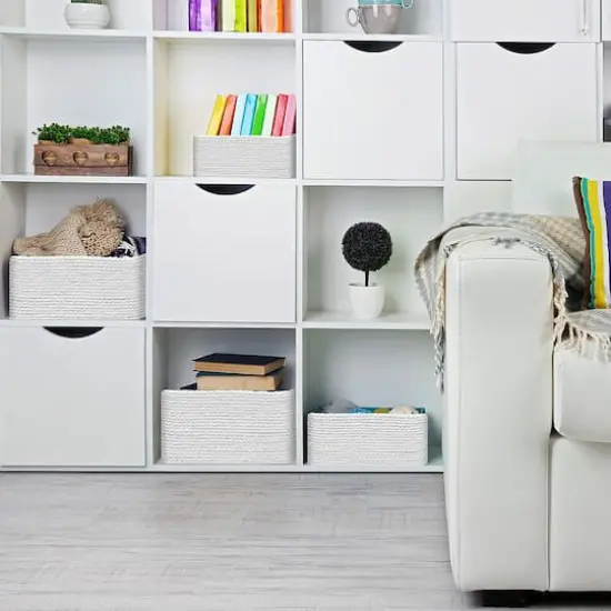 Sorbus 4-Piece Woven Rope Basket Set White {3}