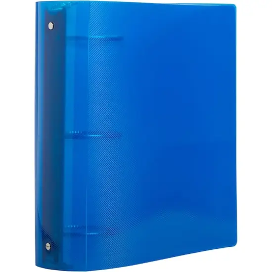 JAM Paper 3" Blue Plastic 3-Ring Binders, 2ct. {4}