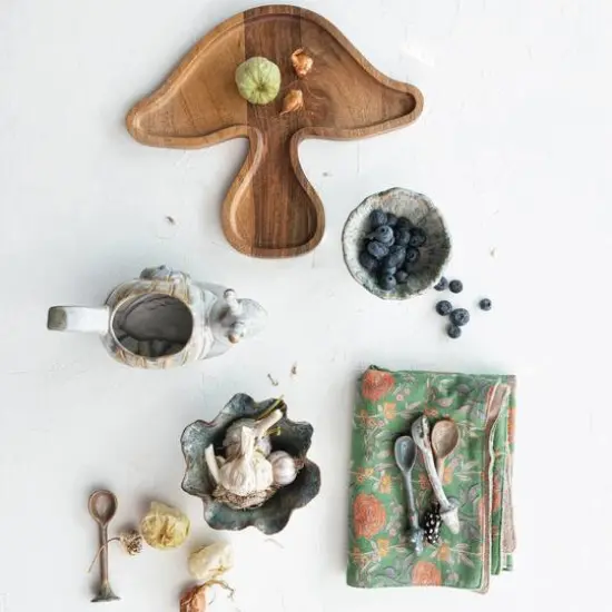 Hello Honey® 5.75" Blue Round Bowl with Speckled Design and Scalloped Edge {4}