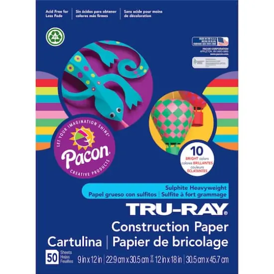 Pacon&reg; Tru-Ray Bright Colors Construction Paper, 12" x 18" {1}