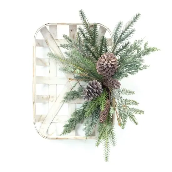 20.5" Pinecone Wood Wall Hanging {1}