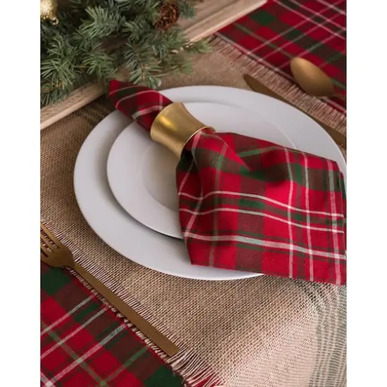 DII&reg; 52" Tartan Holly Plaid Tablecloth {6}
