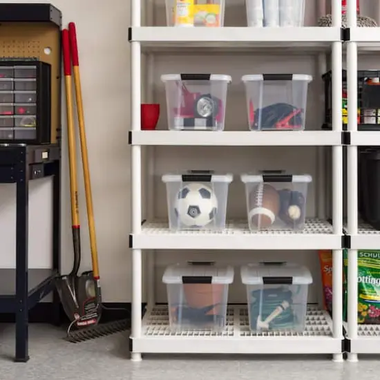 IRIS&reg; 20.5qt. Buckled Clear Boxes with Clear Buckle Lids, 6ct. {20}