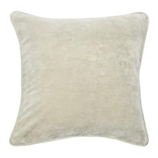 Hello Honey&reg; 20" Square Velvet Pillow Cover with Piping Cream {1}