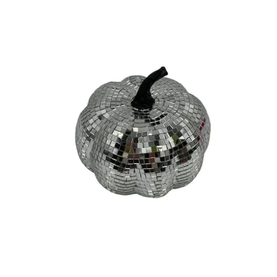6" Disco Pumpkin Tabletop D&eacute;cor by Ashland&reg; Silver {4}