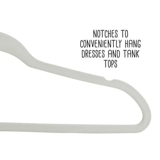 Honey Can Do White Slim-Profile Non-Slip Velvet Hangers, 35ct. {8}