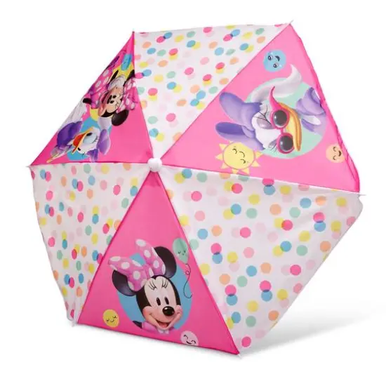 Disney® Minnie Mouse 4 Seat Activity Picnic Table with Umbrella & LEGO Compatible Tabletop {7}