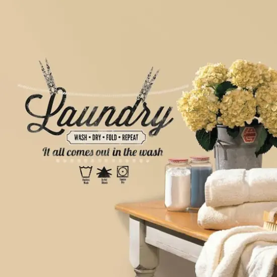 RoomMates Laundry Quote Peel & Stick Wall Decals {6}