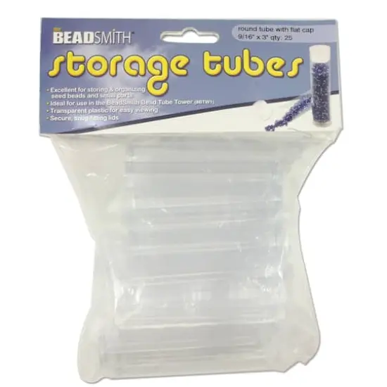 The Beadsmith&reg; Round Storage Tubes, 25ct. {1}