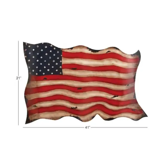 Metal Vintage American Flag Wall Decor {8}