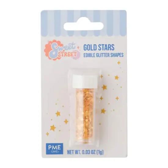 PME Cake Sweet Street&reg; Edible Glitter Stars Gold {3}