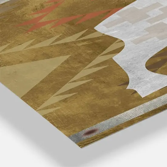 Designart Patterned Howling White Moose Traditional Multipanel Wall Clock {4}