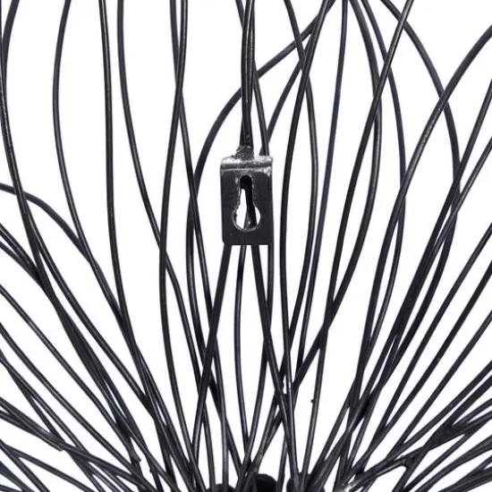 Black Metal Modern Floral Wall Decor {6}