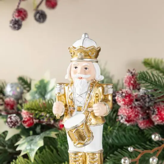 Glitzhome&reg; Christmas Resin Nutcracker Stocking Holder Set {6}