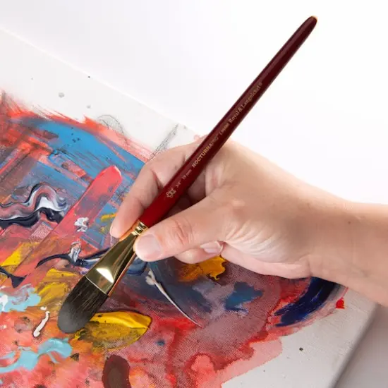 Royal & Langnickel&reg; Nocturna Pro&trade; Oval Wash Brush, 3/4" {3}