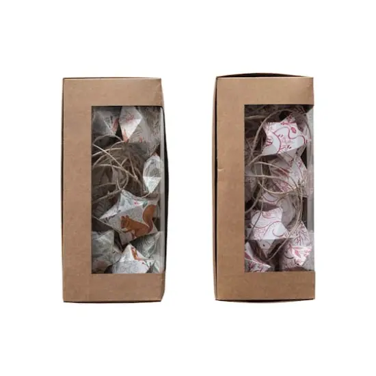 Hello Honey&reg; 6 ft. Printed Paper Star with Woodland Flora & Fauna Pattern Garlands Set {4}