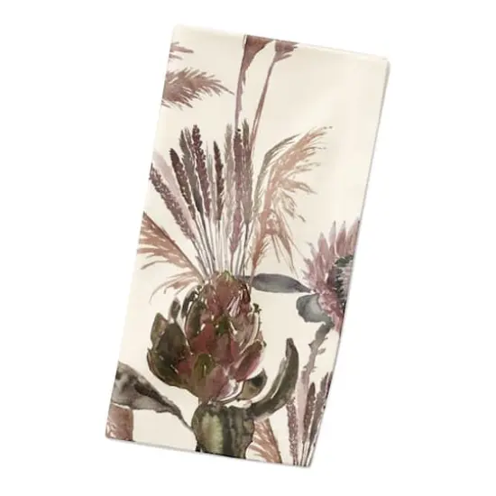 Protea Blooms Cotton Twill Napkin Cream {3}