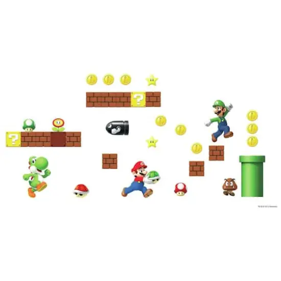RoomMates Nintendo Super Mario Build A Scene Decals {3}