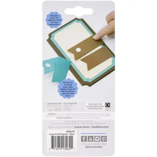 Tonic Studios&reg; 12ct. Large Craft Magnets, 15mm {3}