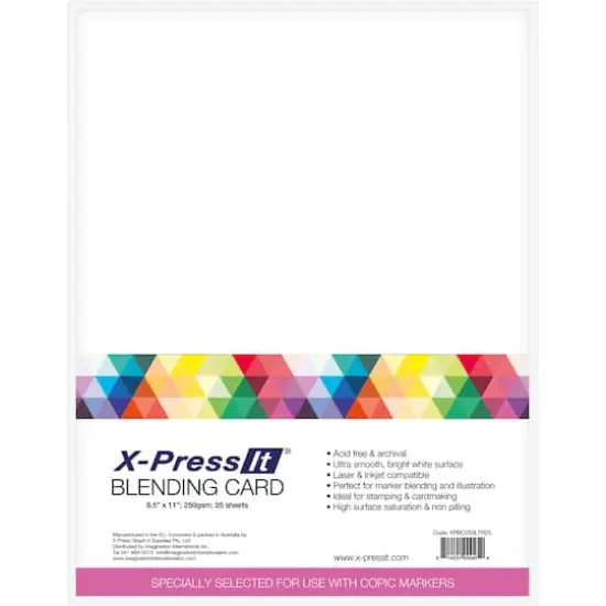 X-Press&reg; 8.5" x 11" White Blending Cards, 25ct. {1}