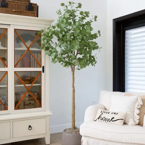 7ft. Potted Artificial Eucalyptus Tree {4}