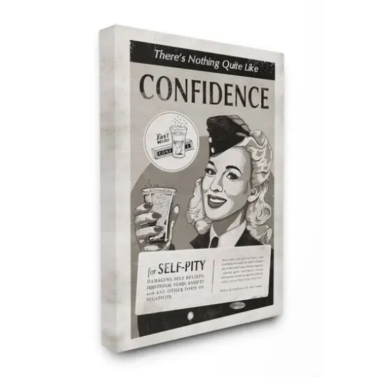 Stupell Industries Confidence Vintage Comic Book Canvas Wall Art {1}