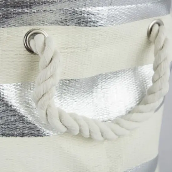 DII&reg; 17" Woven Paper Storage Bin Silver {6}