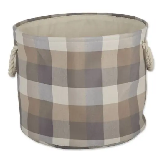 DII&reg; 12" Round Tri-Color Fabric Bin Tri Color Stone {5}