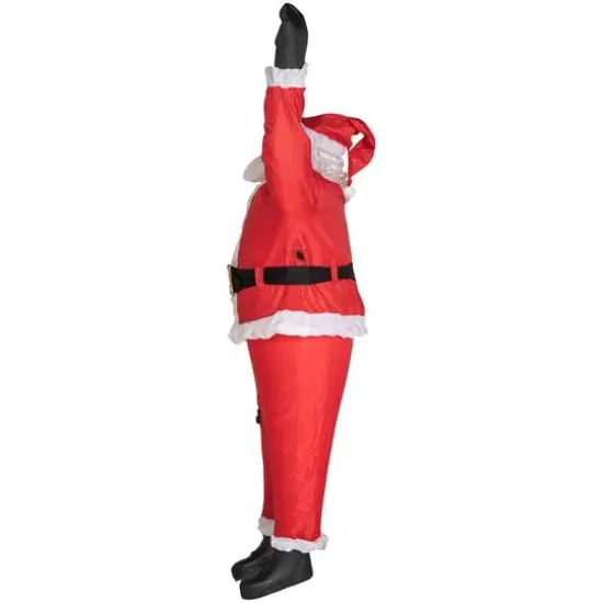6.5ft. Airblown&reg; Inflatable Realistic Roof-Hangin' Santa {4}